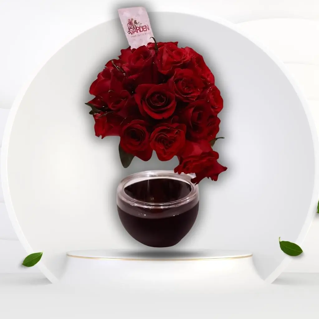 A Touch of Luxury - A Vase Filled with Red Roses